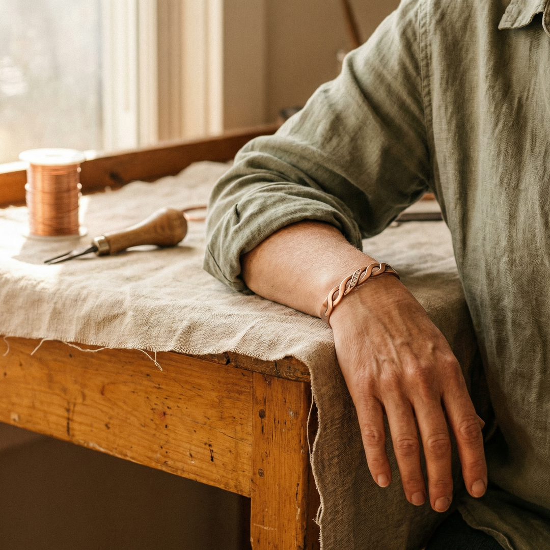 Seam Copper Bracelet
