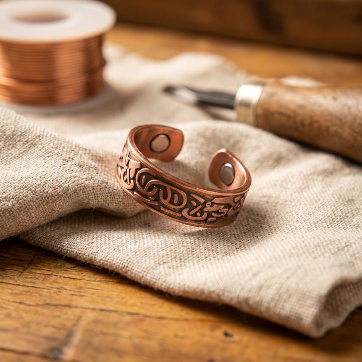 Burr Copper Ring